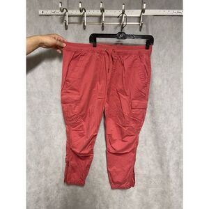 Polo Ralph Lauren Jogger Women XL Ankle Zip Cargo Pull On Drawstring Elastic Wai